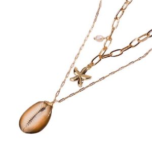 Collier Coquillage Porcelaine